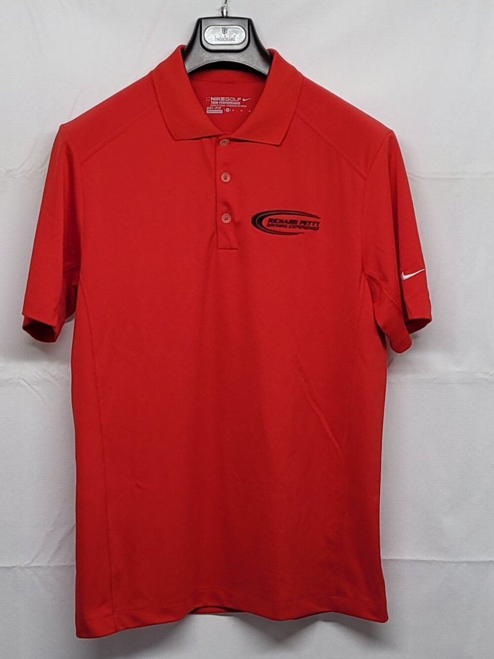 Richard Petty Driving Experience Polo Shirt Mens Medium Nike Dri Fit Performance